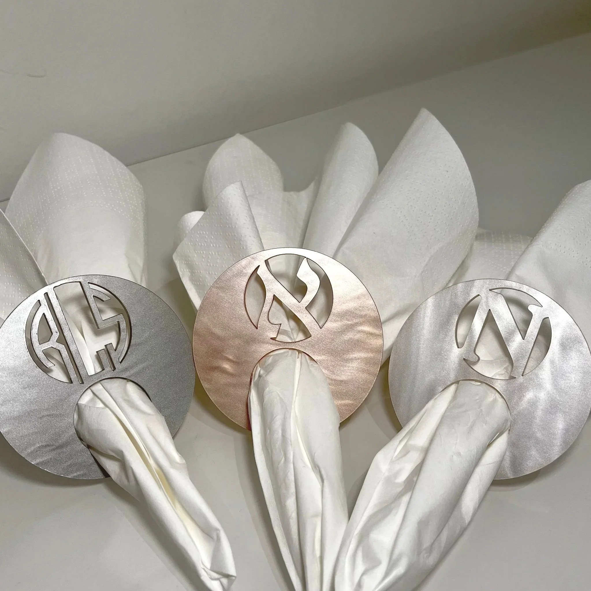 Pearlescent Napkin Rings