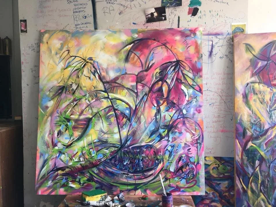 Abstract painting Sally Green