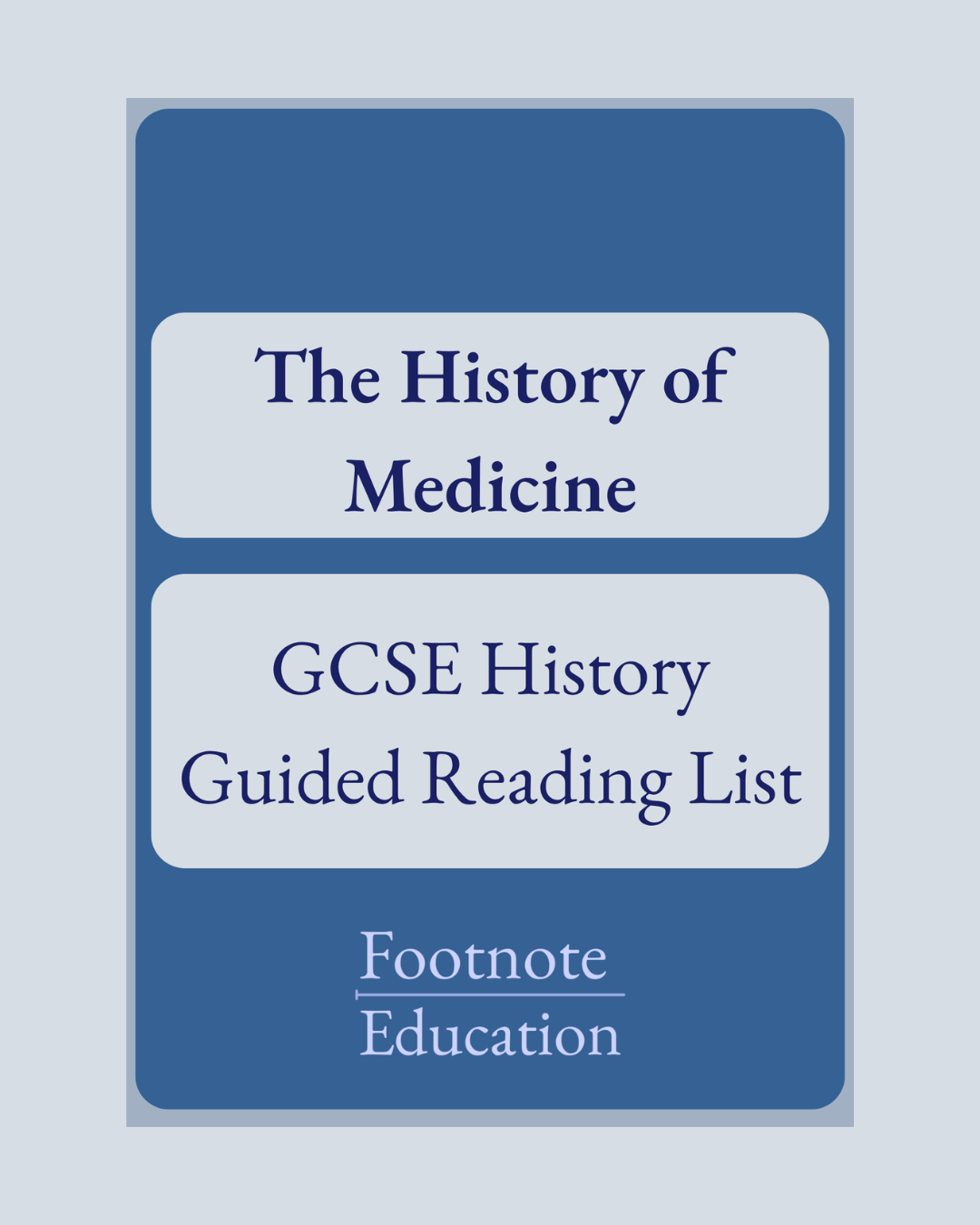 The History of Medicine GCSE History Guided Reading List