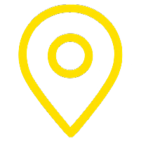 Yellow location marker icon on a black background.