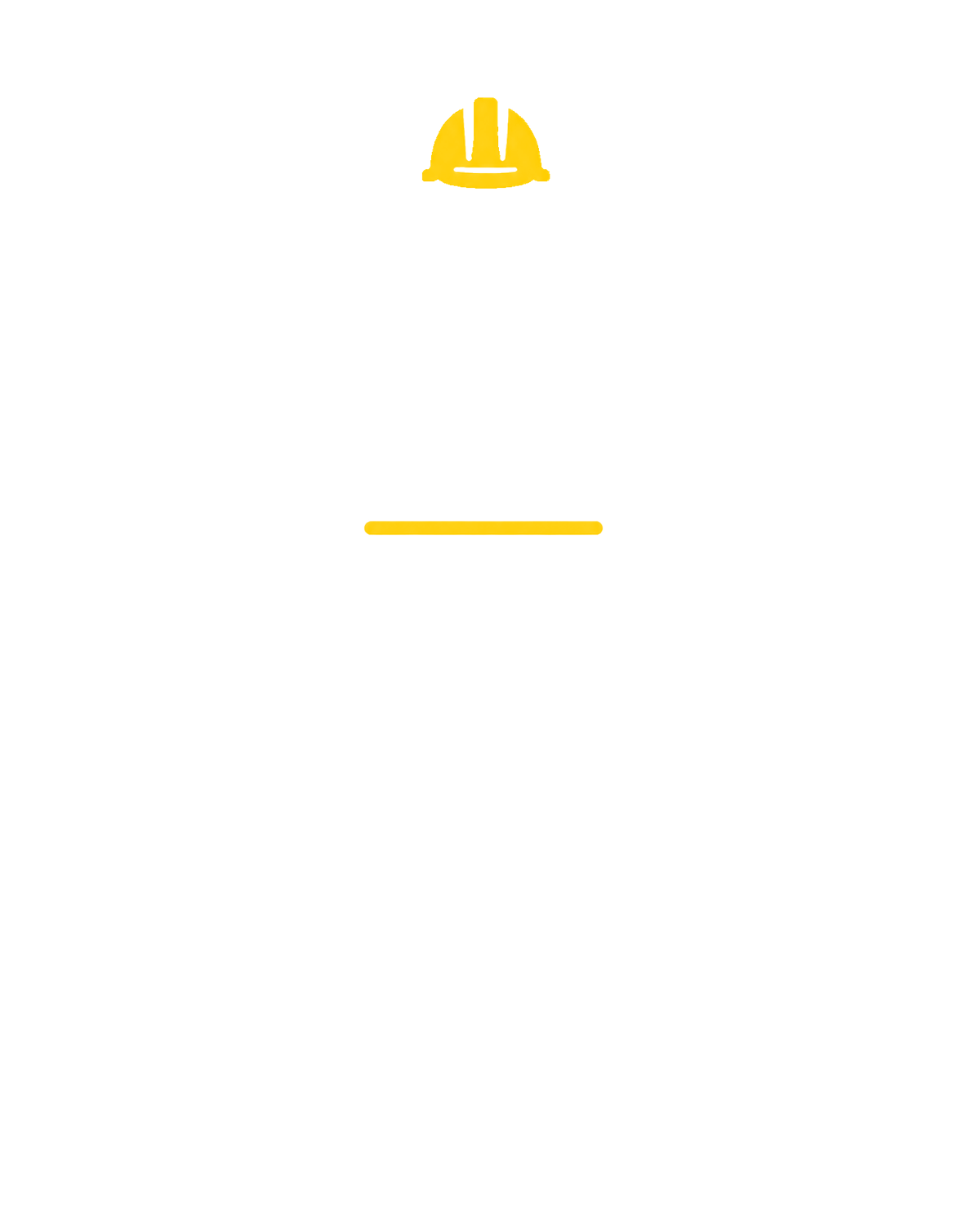 Illustration of three construction workers wearing helmets with the text 'Experienced Team'.