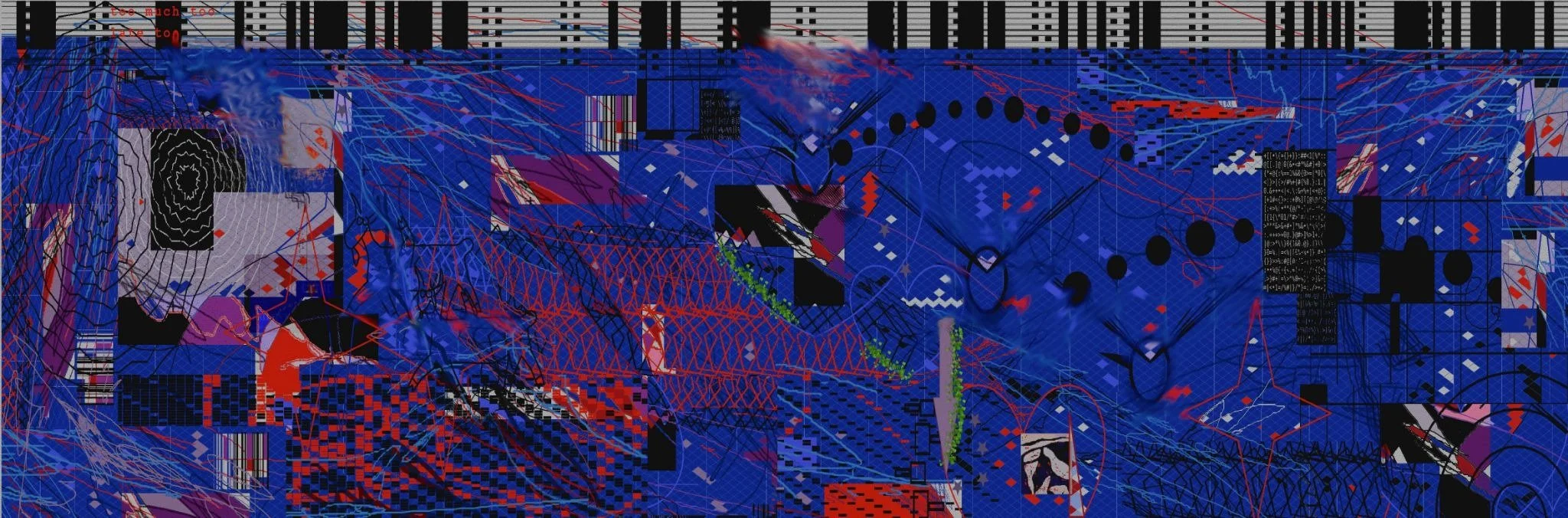 As if I Didn't Know my Own Heart; You Break Mine Into Yours a Spiral Born Black Upending the now Stark and Clandestine Night That Watches us Both, 2026, 182x60cm,
Digital work, MSPaint, printed on Youtack adhesive exhibition vinyl.
