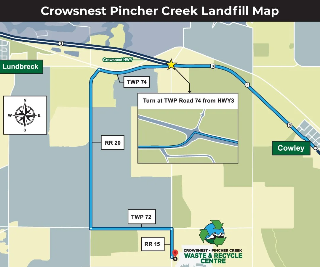Crowsnest Pincher Creek Landfill Map