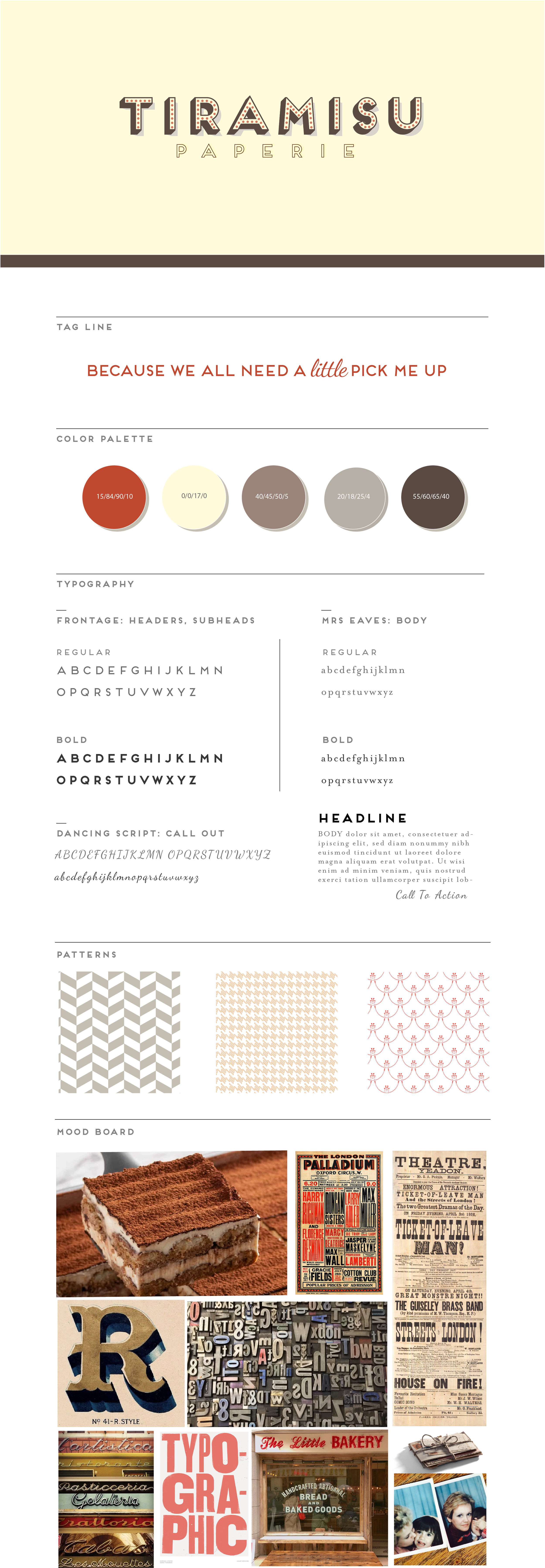 TIRAMISU BRAND BOARD