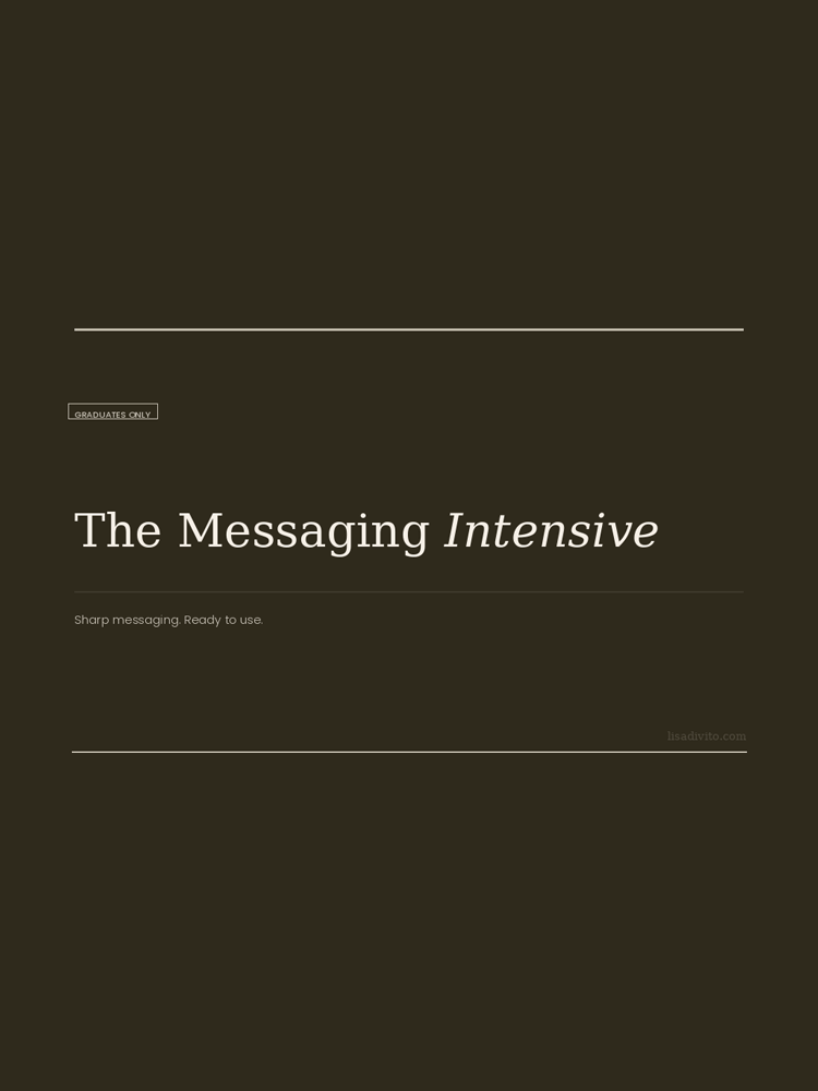 Messaging Intensive