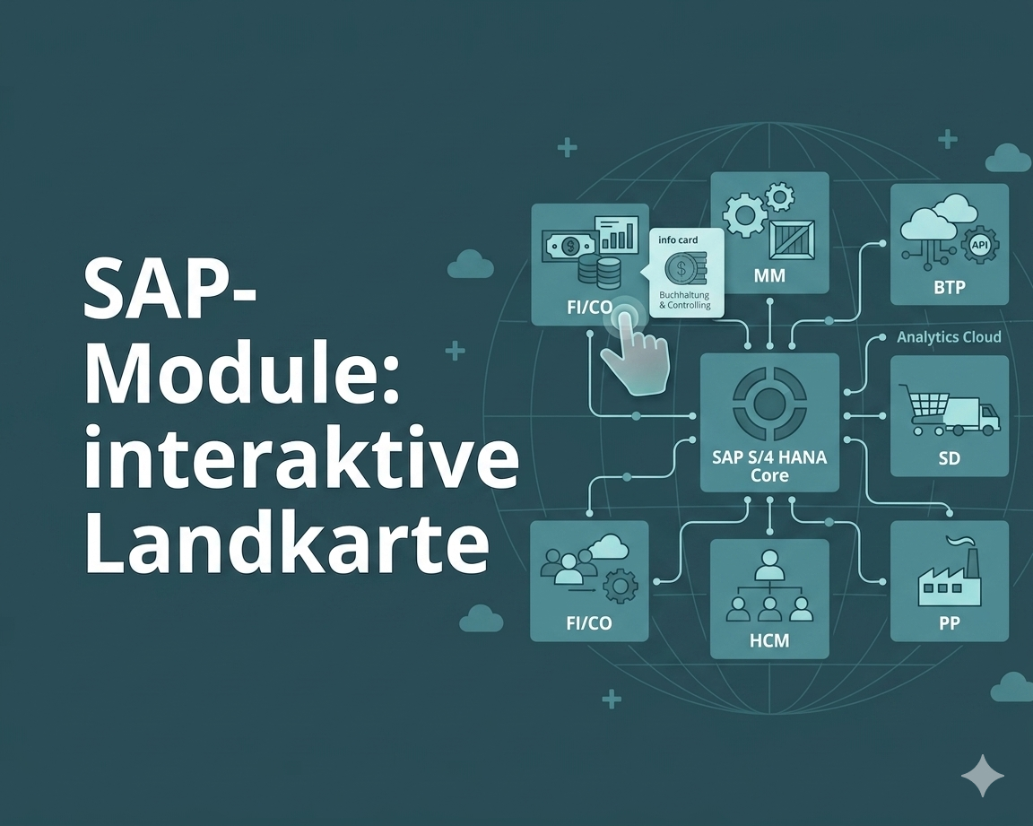 SAP-Module: die interaktive Landkarte (ECC 6.0 & S/4HANA)