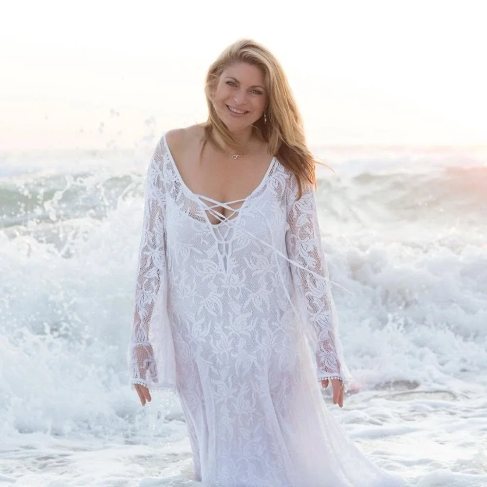 Maria Therase Cucinotta in the ocean sharing a 2-hour guided journey through The Heroine's Journey