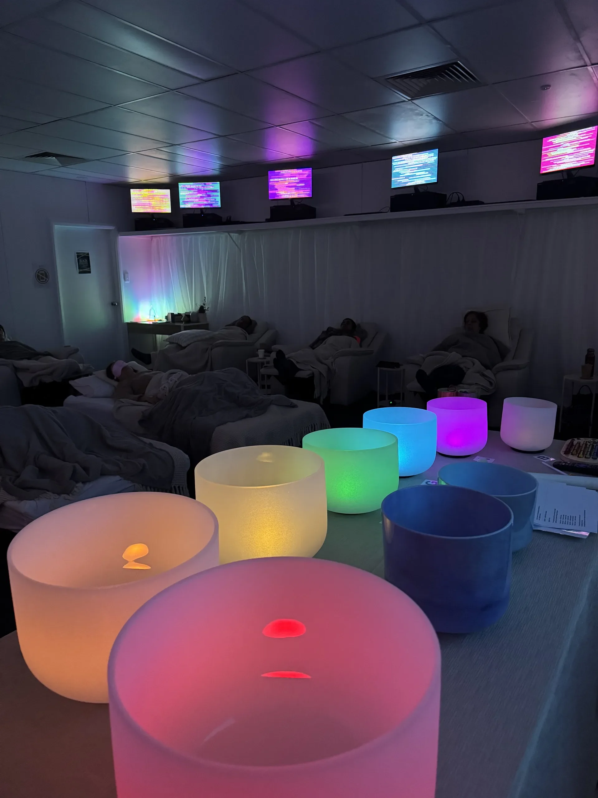 Sound Healing Session being held in The Scalar Room at Soulibrium Wellness Centre in Wollongong