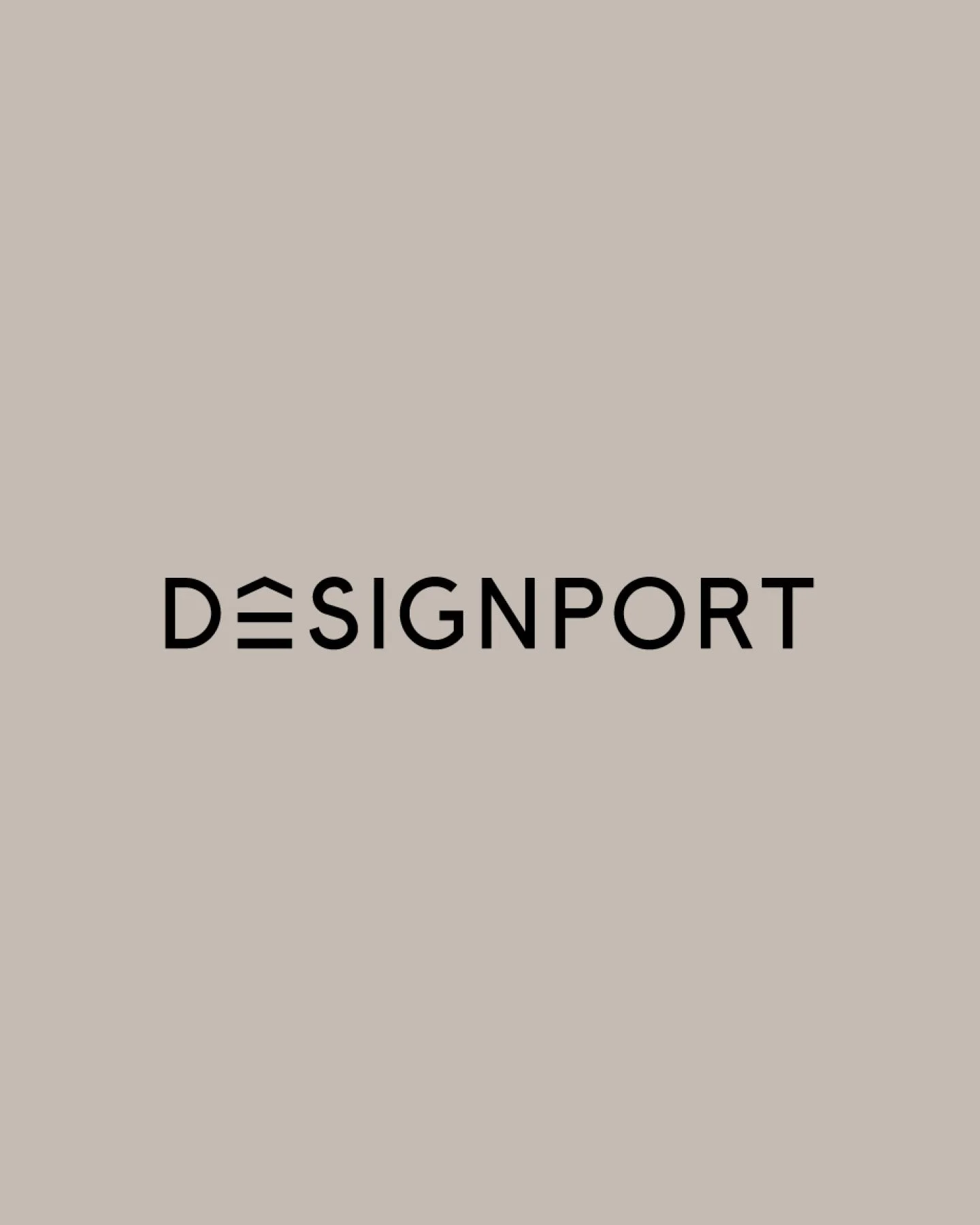 Cover of a magazine titled 'DesignPort' with a beige background and black text