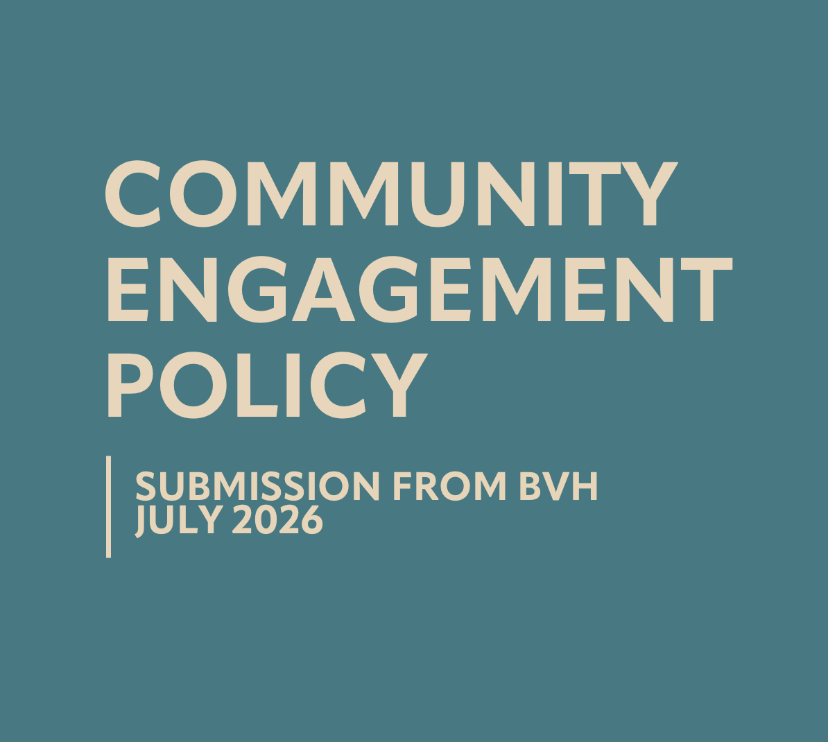 CVH Draft Community Engagement Policy is a Step Backwards</span>