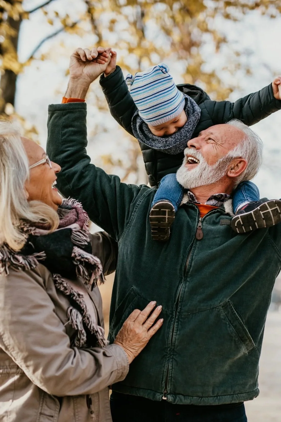Grandparents enjoying time with grandchild