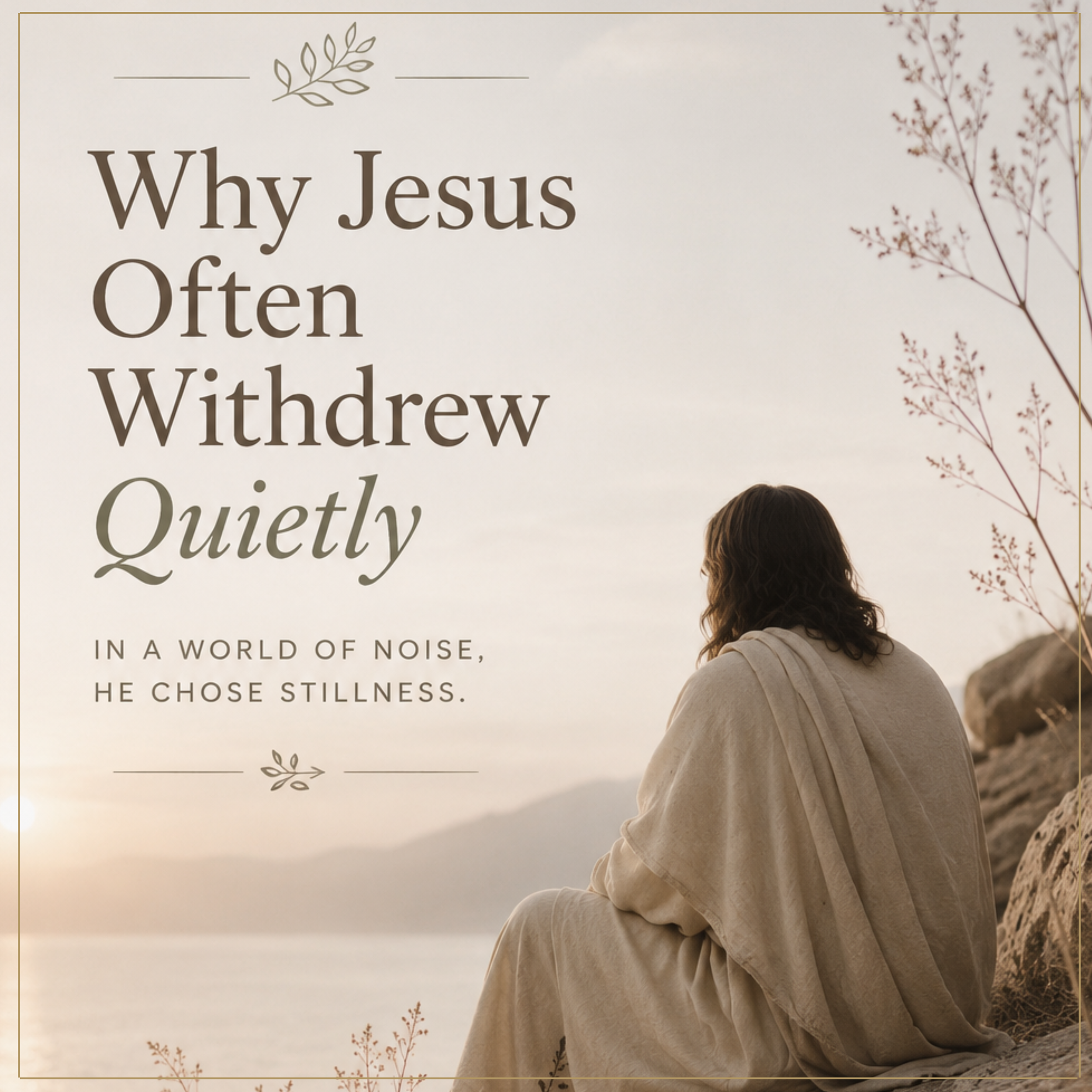 Why Jesus Often Withdrew Quietly