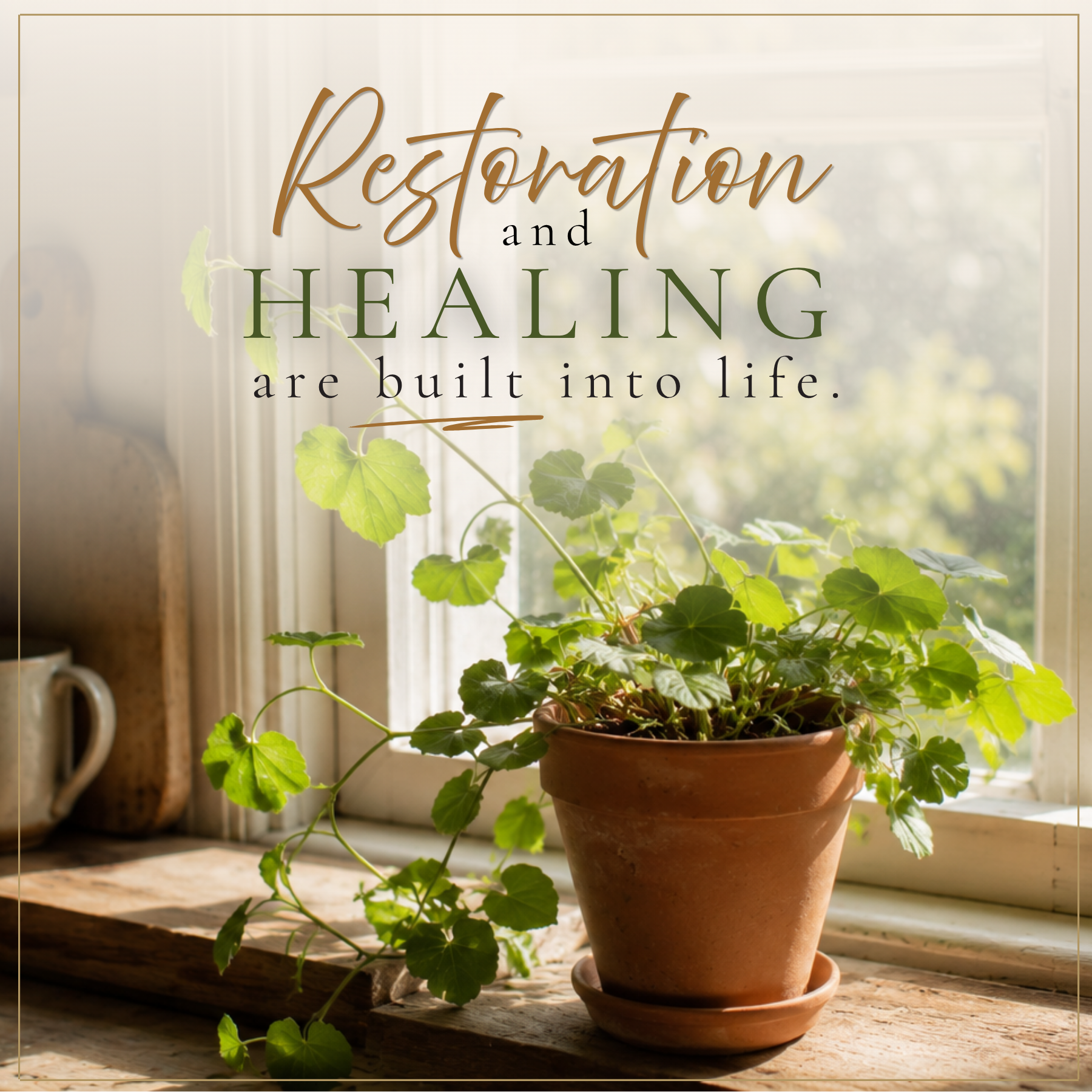 Restoration &amp; Healing Are Built Into Life