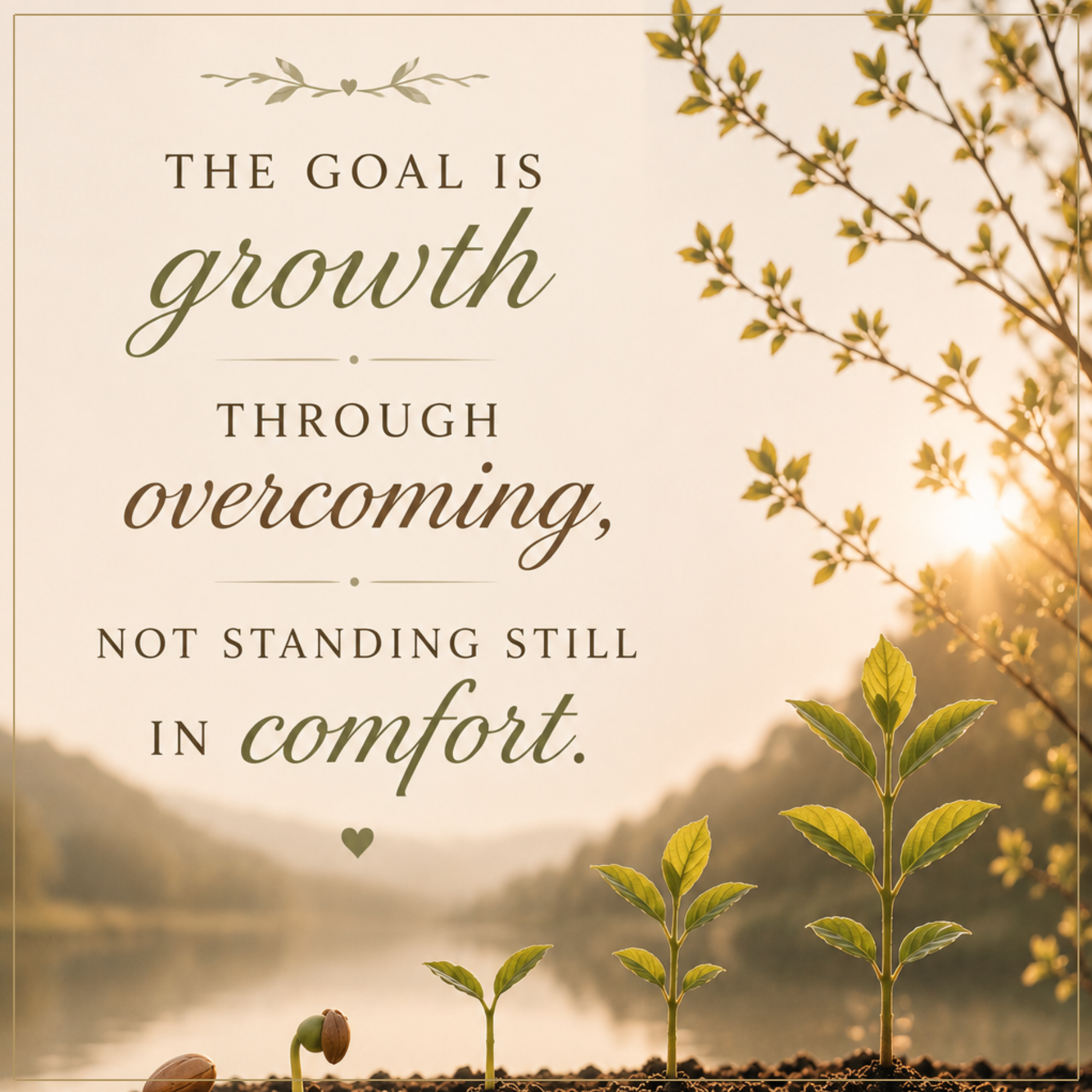 Seeds Do Not Become Trees by Remaining Comfortable