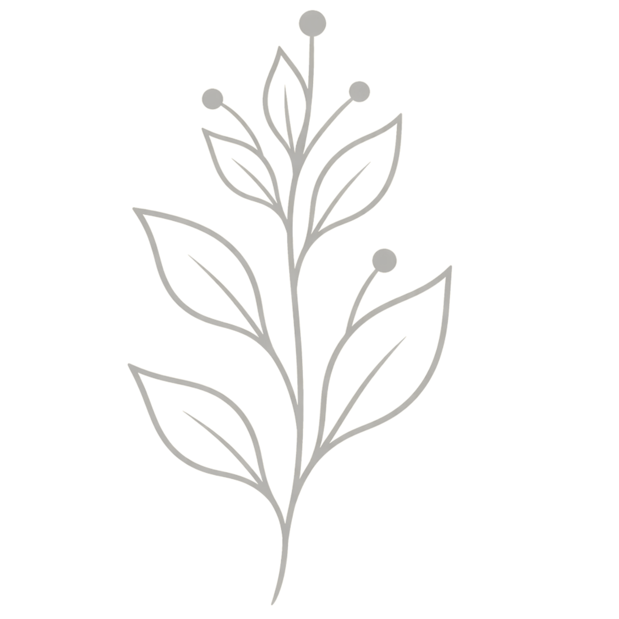 Stylized digital illustration of a flower with multiple petals and buds in soft shades of pink, gray, yellow, and green.