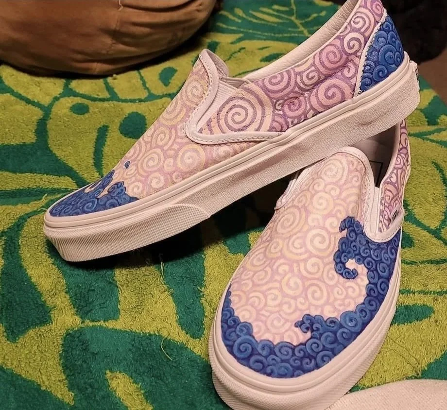 Beach goddess custom Vans!