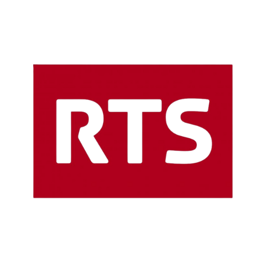 RTS logo on a red background.