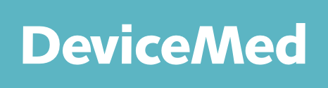 DeviceMed logo in white text on a teal background