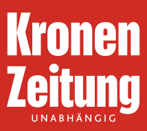 Kronen Zeitung logo with red background and white text
