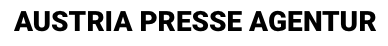 Text reading 'AUSTRIA PRESSE AGENTUR' in bold uppercase letters