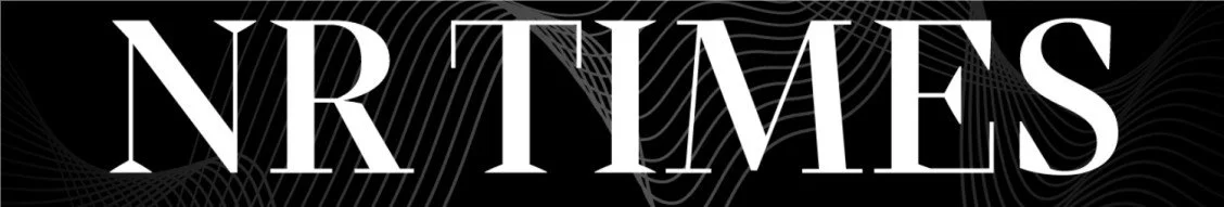 The logo of the New York Times newspaper with stylized black and white text.