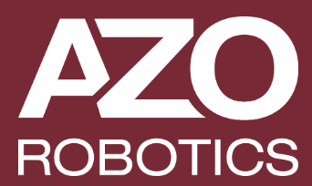 AZO Robotics logo on a red background with white text