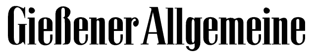 Black and white of the Gießener Allgemeine newspaper logo