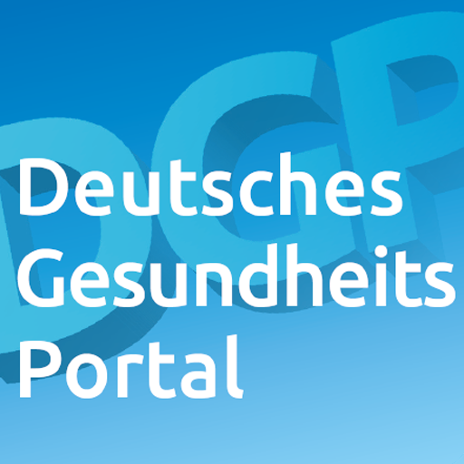 Logo of Deutsches Gesundheitsportal with blue background and white text