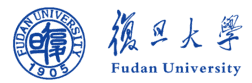 Fudan University logo with Chinese characters and English name
