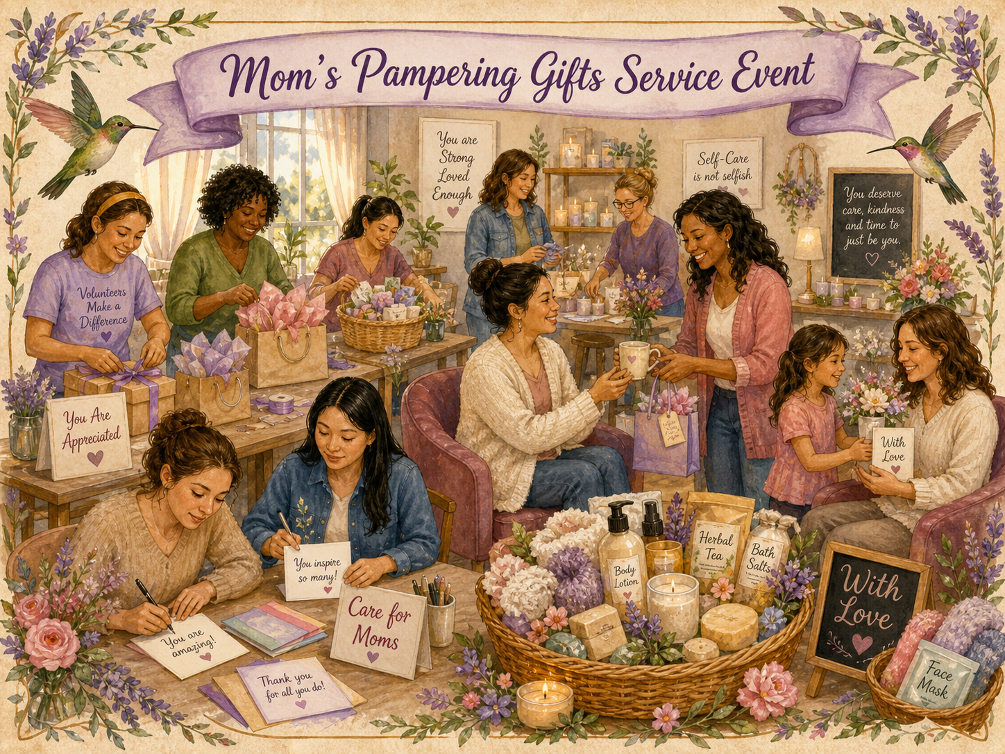 Mom’s Pampering Gifts Service Event