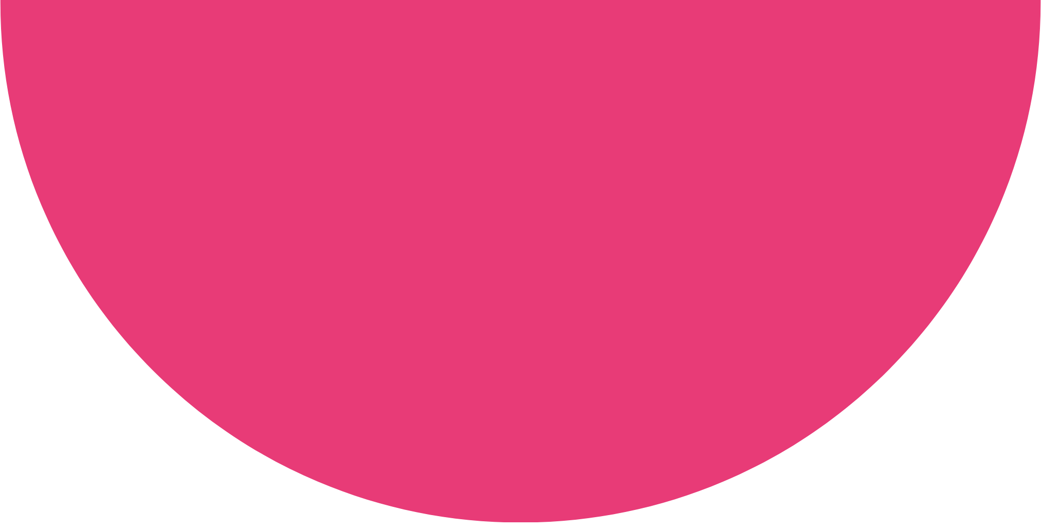 A pink half circle