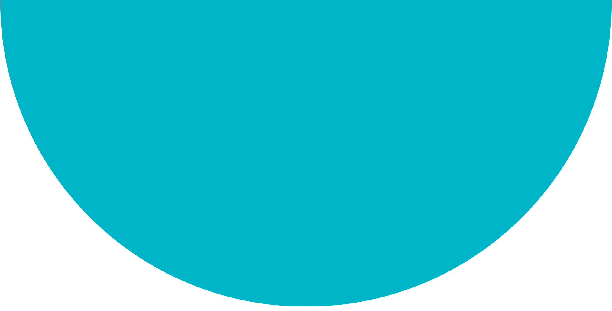 A blue half circle.