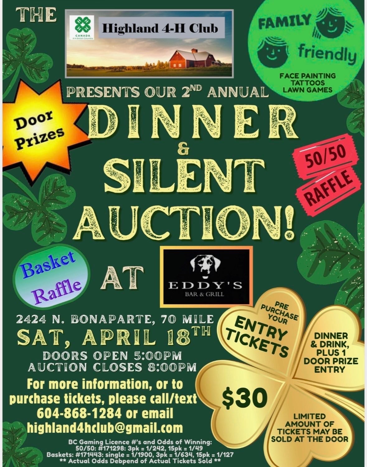 2026 Highland 4H Club Dinner &amp; Silent Auction