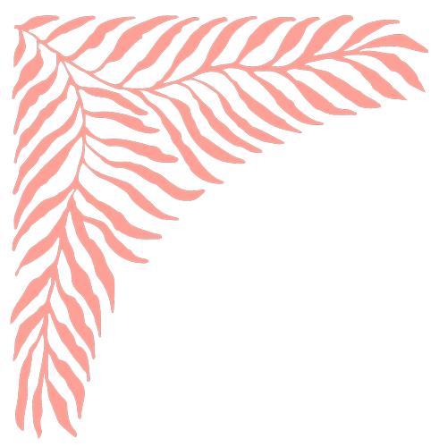 Coral floral decorative accent