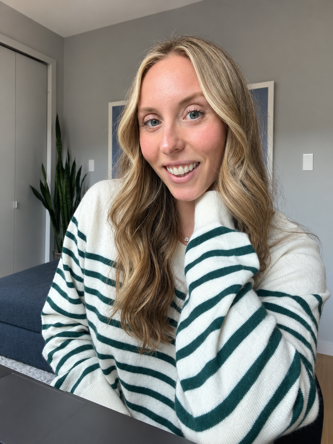 Jenna Sackman smiling in office