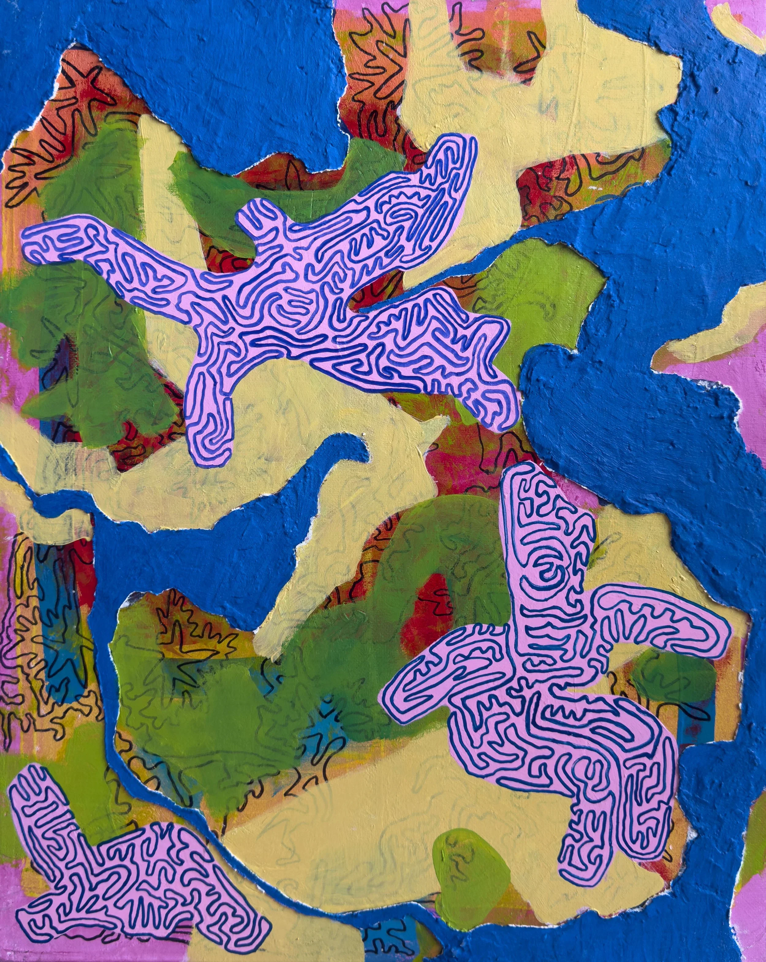   Šuolis , 2025 
 Acrylic and texture paste on canvas 
40 x 50 cm (15.7 x 19.7 in)  
 €900  