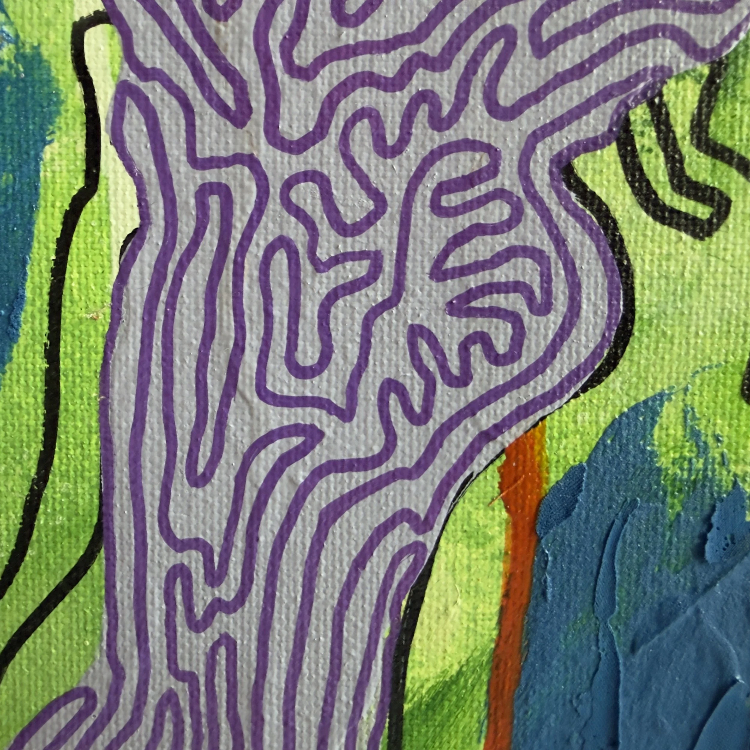 Close up of the continuous line.