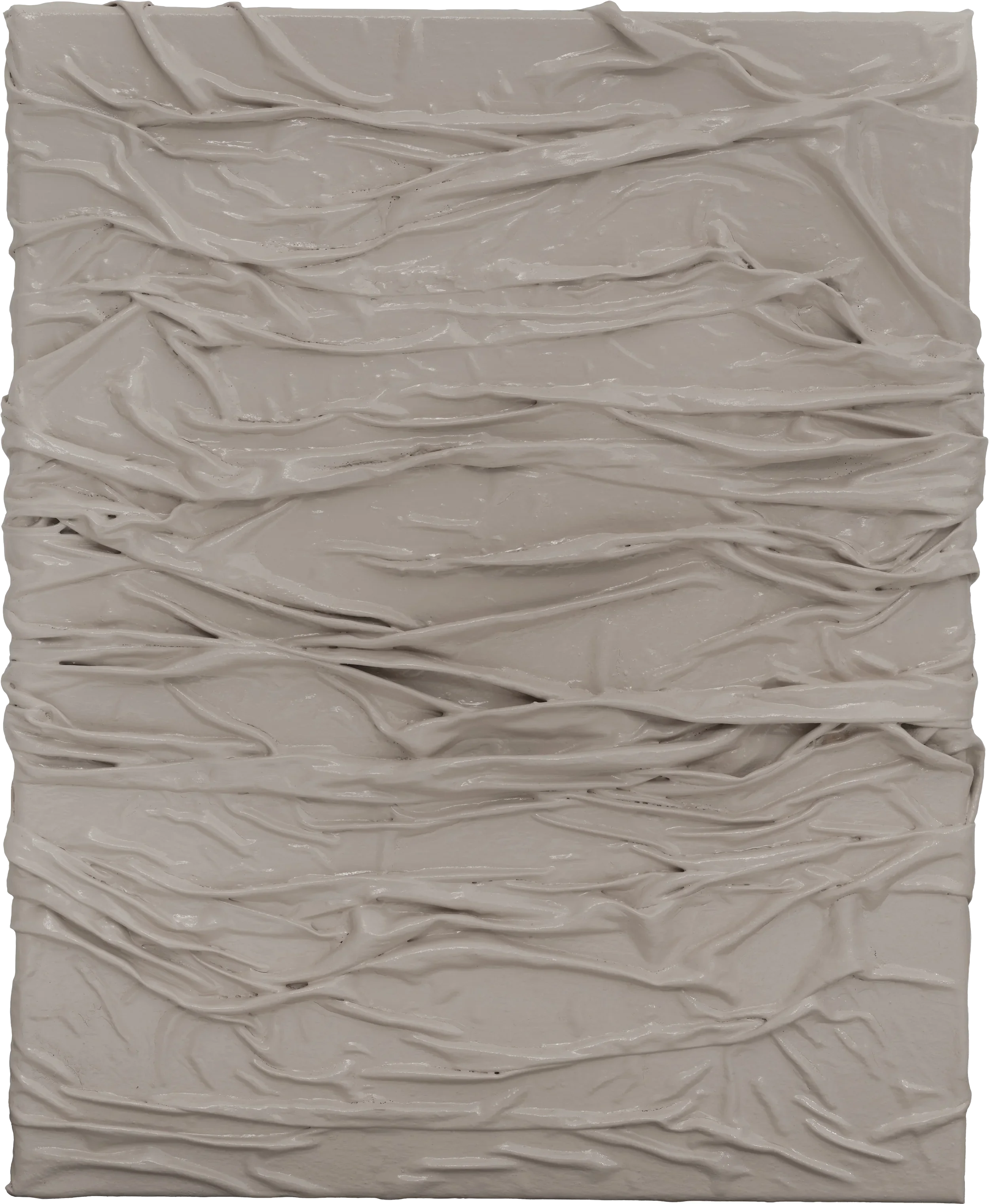   Study in Texture I , 2023 
 Industrial paint, repurposed textiles, and texture paste on canvas  
  Private Collection   