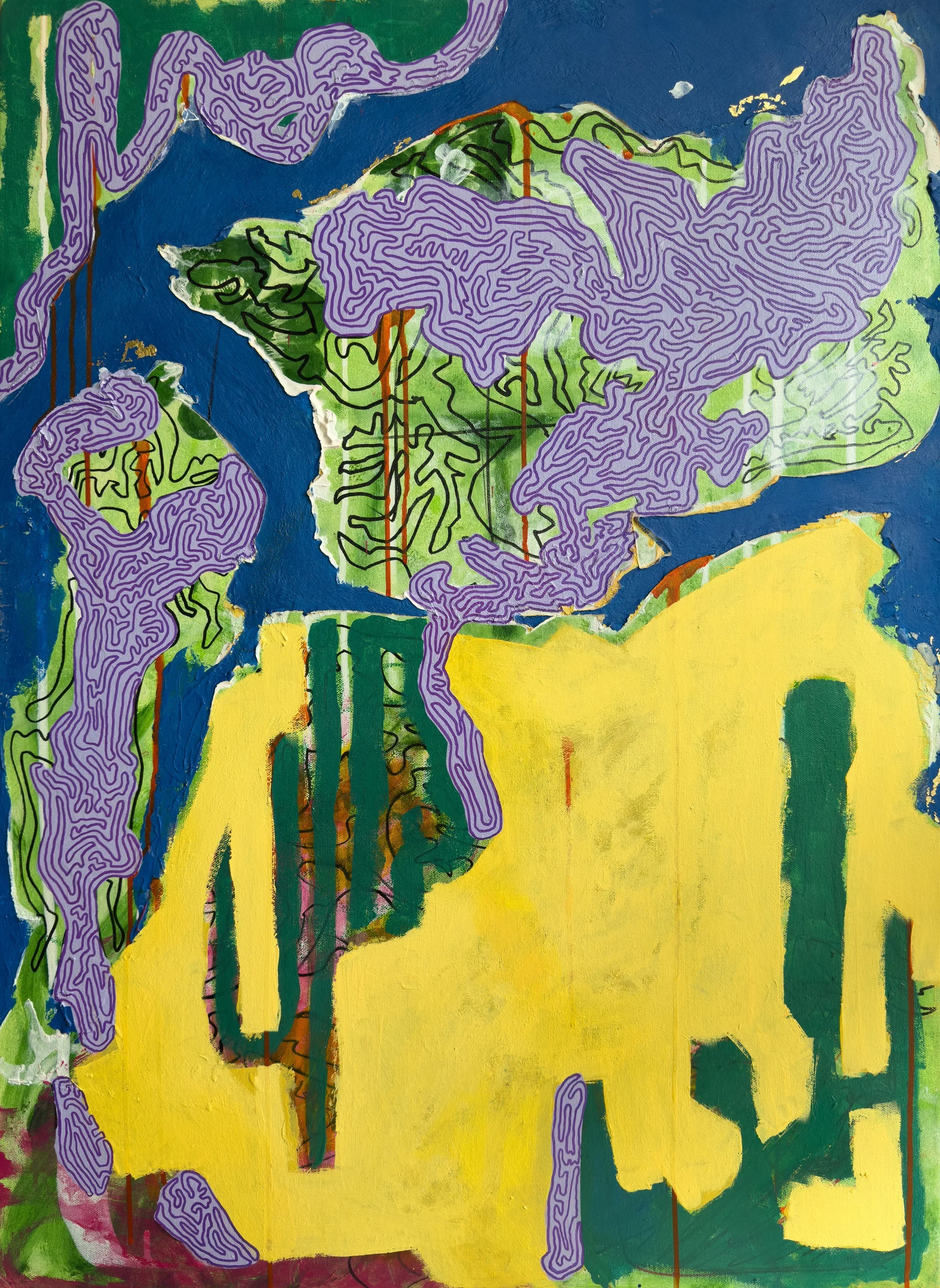   Palimpsest , 2025 
 Acrylic and texture paste on canvas 
65 x 90 cm (25.6 x 35.4 in)  
 €3,000  