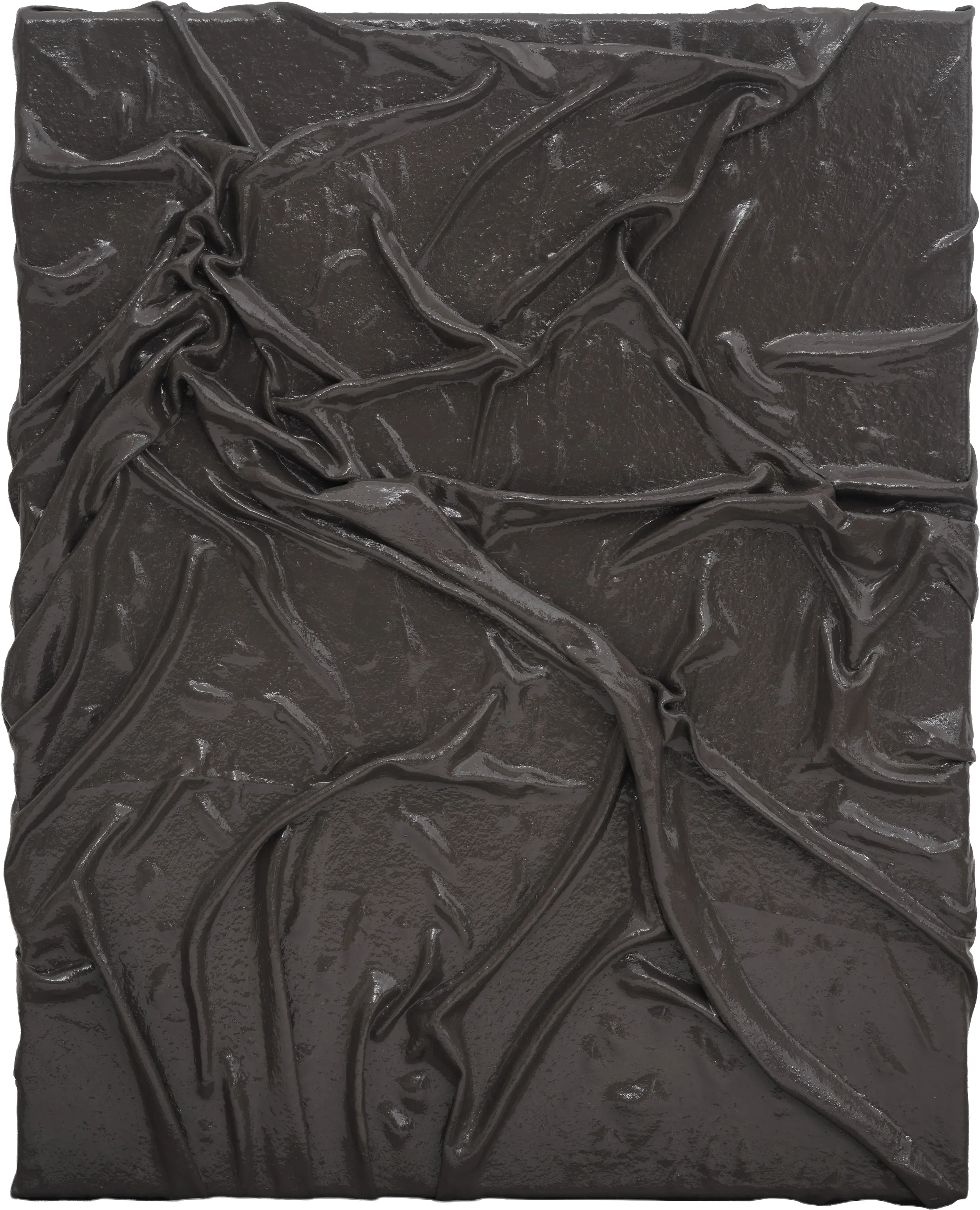  Study in Texture III , 2023 
 Industrial paint, repurposed textiles, and texture paste on canvas  
  Private Collection   