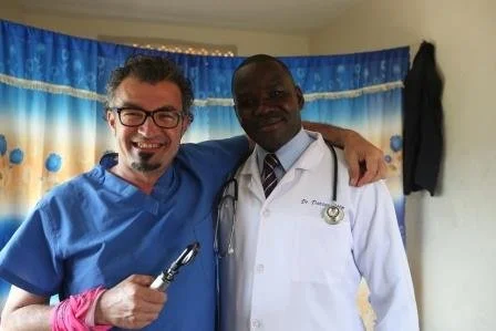 Turkish Doctor Can Eren volunteering at Safe Haven medical camp in Uganda