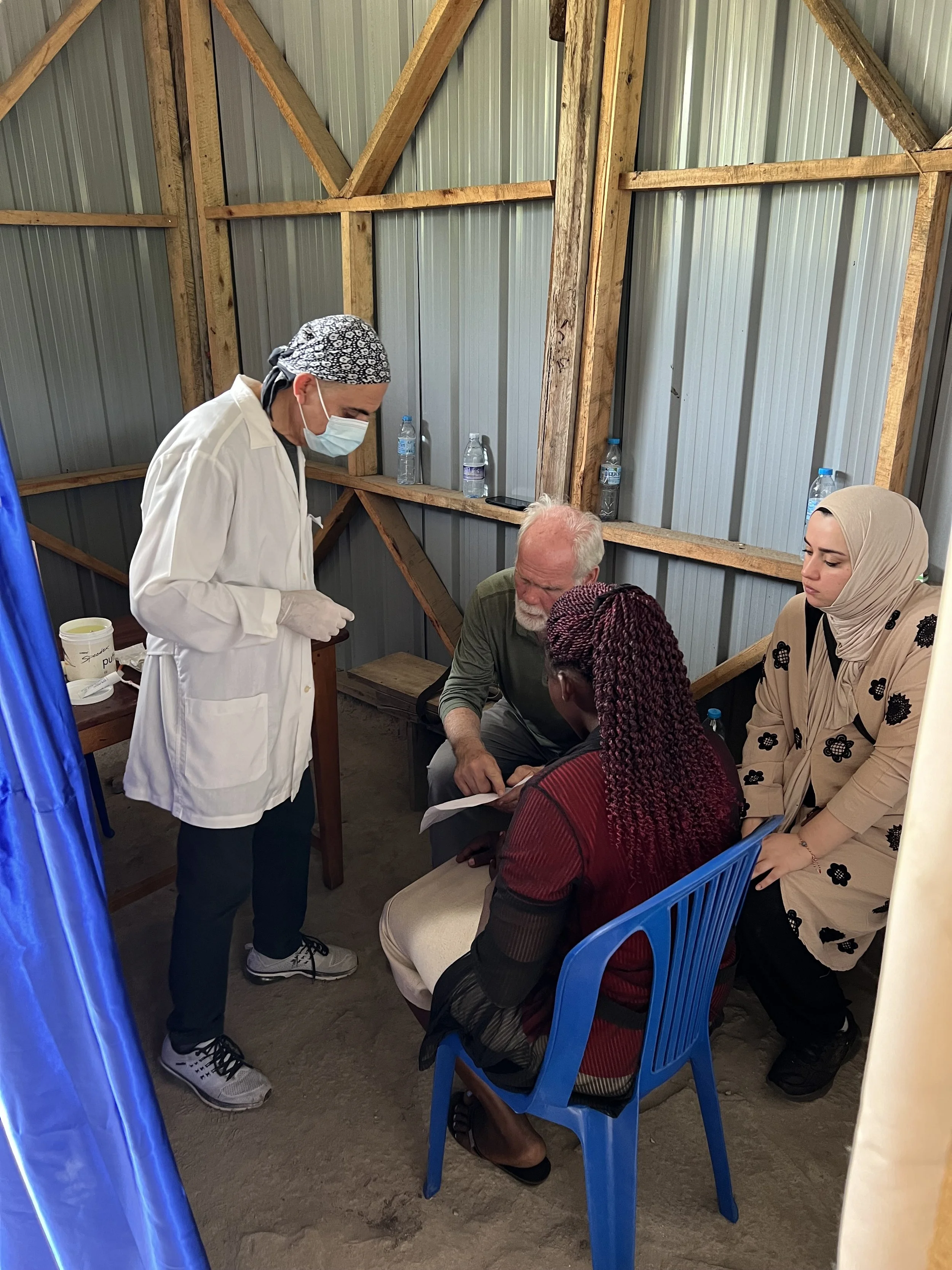 Turkish dentist volunteering at Safe Haven medical camp in Africa