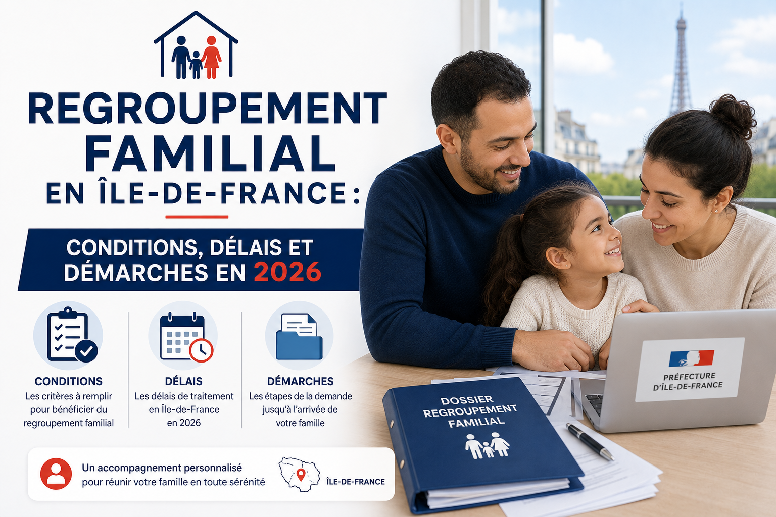 Regroupement familial en Île-de-France : conditions, délais et démarches en 2026