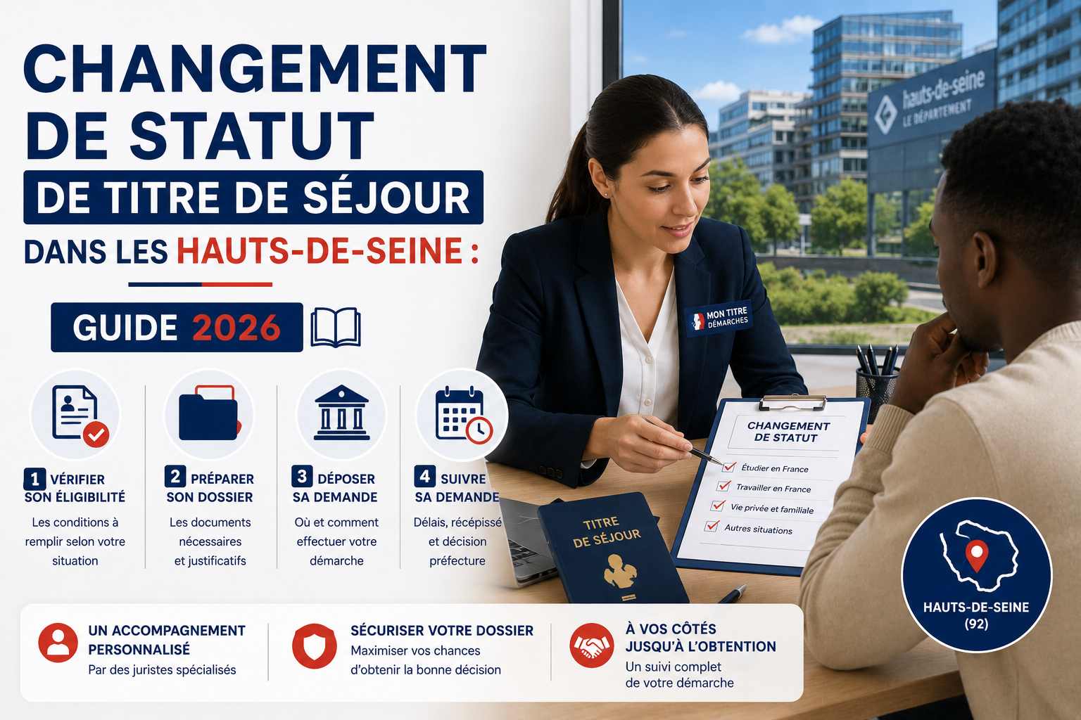 Changement de statut de titre de séjour dans les Hauts-de-Seine : guide 2026