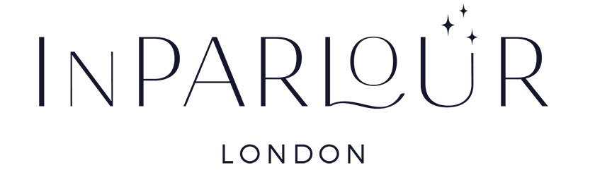 Logo for Inparlour London with stylized text and three stars.