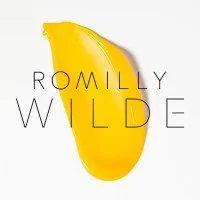 Book cover with a yellow lemon slice and the title 'Romilly Wilde'
