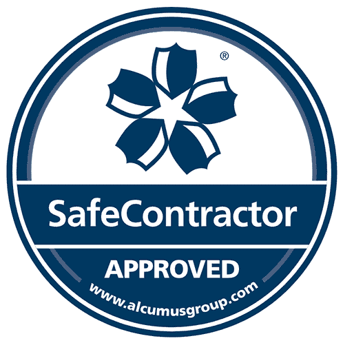 SafeContractor approved badge to showcase Elast Flat Roofing Ltd as an approved contractor.