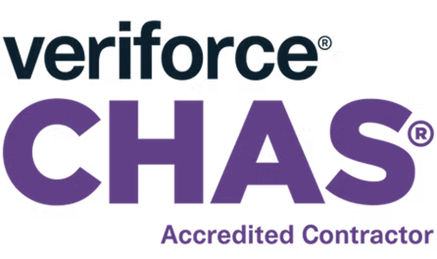 Logo for Veriforce CHAS Accredited Contractor to highlight Elast Flat Roofing Ltd as an accredited contractor.