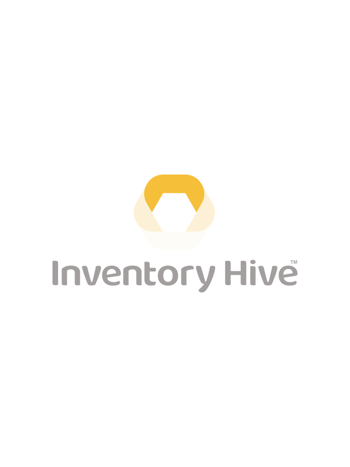 Logo with a stylized bee hive hexagon above the words 'Inventory Hive' in gray text.