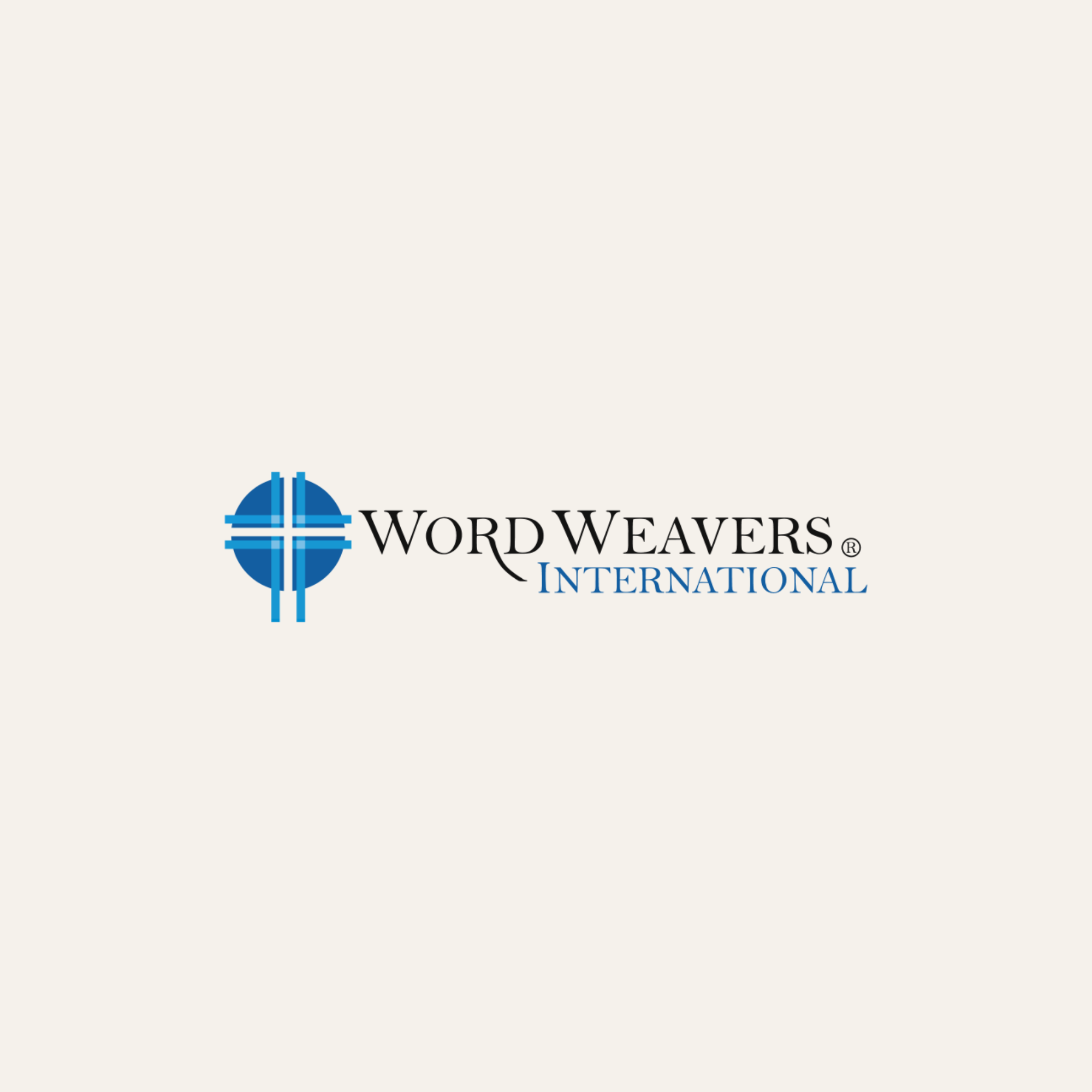 WordWavers International logo with a blue globe-like symbol and black text.
